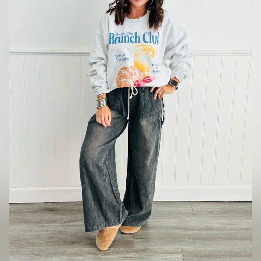 Mustard Seed Wide Denim Pants